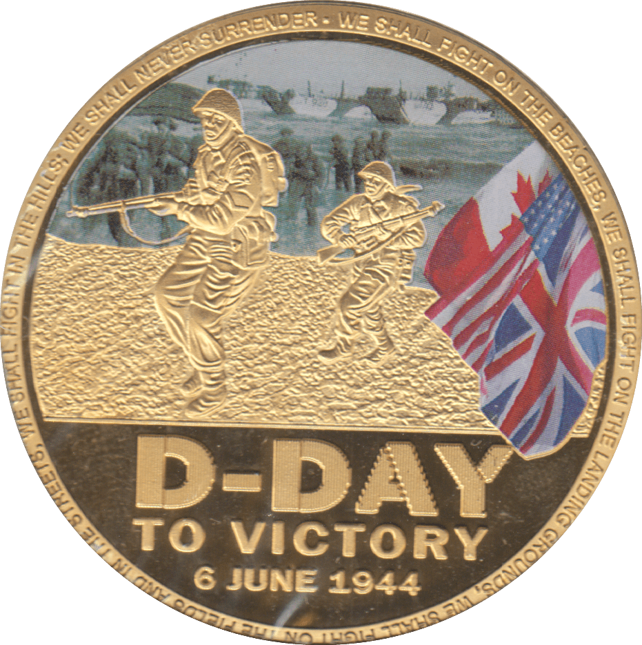 1945 D - DAY MEDALLION - WORLD COINS - Cambridgeshire Coins