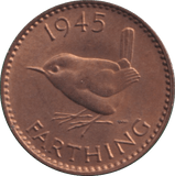 1945 FARTHING ( UNC ) - FARTHING - Cambridgeshire Coins