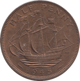 1945 HALF PENNY ( AUNC ) - HALFPENNY - Cambridgeshire Coins