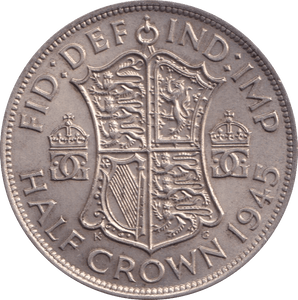 1945 HALFCROWN ( AUNC ) - Halfcrown - Cambridgeshire Coins