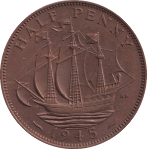 1945 HALFPENNY ( BU ) - HALFPENNY - Cambridgeshire Coins