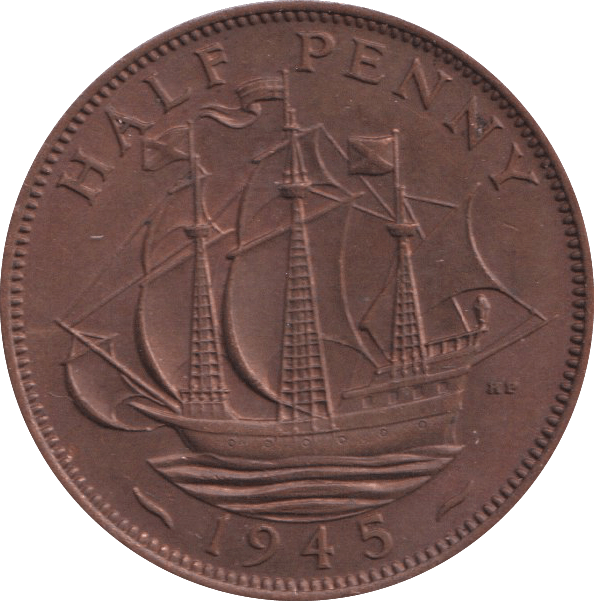 1945 HALFPENNY ( BU ) - HALFPENNY - Cambridgeshire Coins