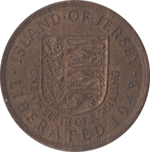 1945 JERSEY ONE TWELFTH OF A SHILLING - WORLD COINS - Cambridgeshire Coins