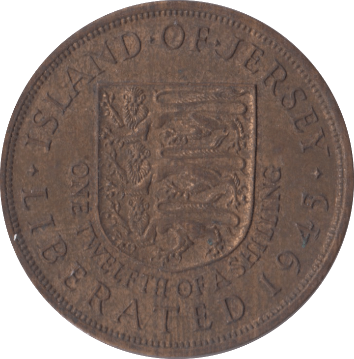 1945 JERSEY ONE TWELFTH OF A SHILLING - WORLD COINS - Cambridgeshire Coins