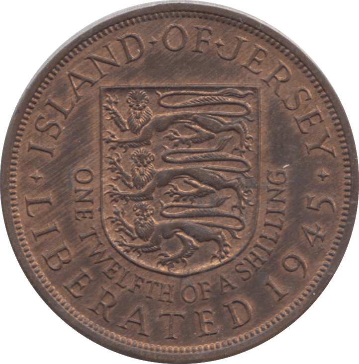 1945 JERSEY ONE TWELTH SHILLING - WORLD COINS - Cambridgeshire Coins