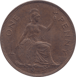 1945 PENNY ( AUNC ) - PENNY - Cambridgeshire Coins