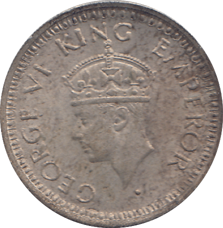 1945 QUARTER RUPEE INDIA - WORLD COINS - Cambridgeshire Coins