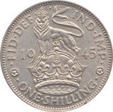 1945 SHILLING ( EF ) - SHILLING - Cambridgeshire Coins