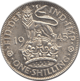 1945 SHILLING ( EF ) - SHILLING - Cambridgeshire Coins