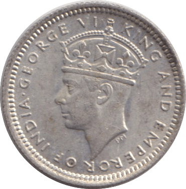 1945 SILVER FIVE CENTS MALAYA - SILVER WORLD COINS - Cambridgeshire Coins