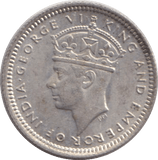 1945 SILVER FIVE CENTS MALAYA - SILVER WORLD COINS - Cambridgeshire Coins