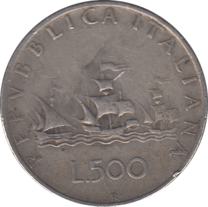 1945 SILVER ITALY 500 LIRE - SILVER WORLD COINS - Cambridgeshire Coins