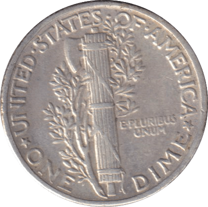 1945 SILVER MERCURY DIME USA - SILVER WORLD COINS - Cambridgeshire Coins