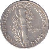 1945 SILVER MERCURY DIME USA - SILVER WORLD COINS - Cambridgeshire Coins