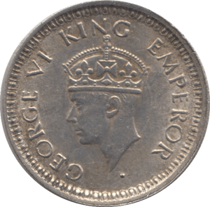 1945 SILVER QUARTER RUPEE INDIA - SILVER WORLD COINS - Cambridgeshire Coins