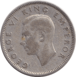 1945 SILVER SIXPENCE NEW ZEALAND - SILVER WORLD COINS - Cambridgeshire Coins