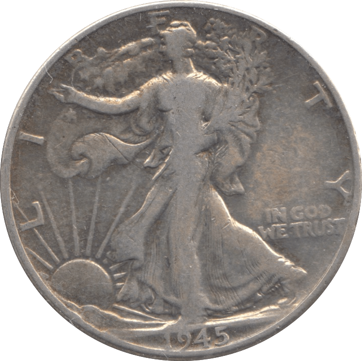 1945 SILVER USA HALF DOLLAR - SILVER WORLD COINS - Cambridgeshire Coins