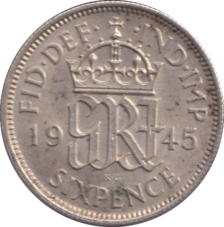 1945 SIXPENCE ( AUNC ) - SIXPENCE - Cambridgeshire Coins