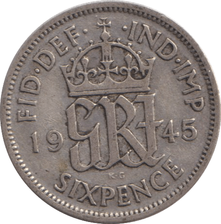 1945 SIXPENCE ( FINE ) - SIXPENCE - Cambridgeshire Coins
