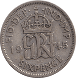 1945 SIXPENCE ( FINE ) - SIXPENCE - Cambridgeshire Coins