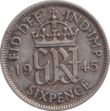 1945 SIXPENCE ( GF ) - SIXPENCE - Cambridgeshire Coins