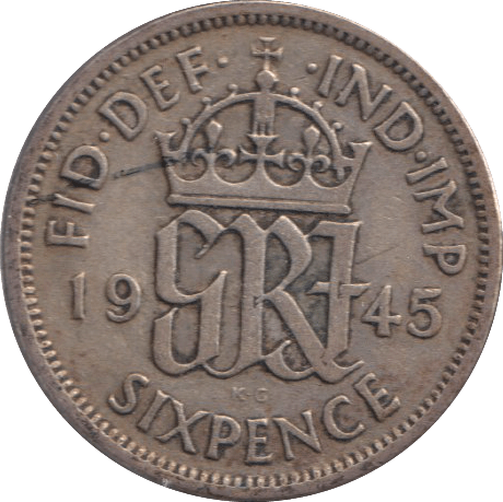 1945 SIXPENCE ( GF ) - SIXPENCE - Cambridgeshire Coins