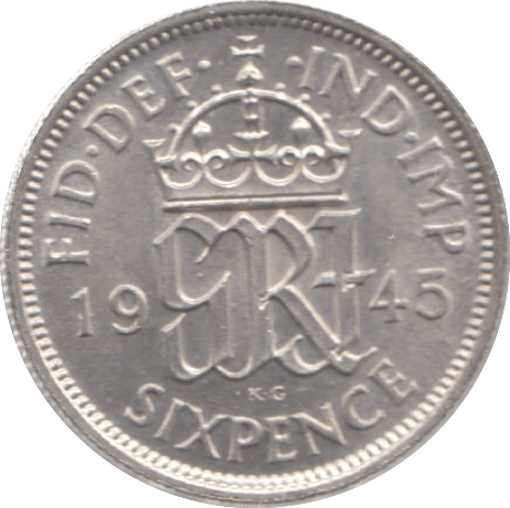 1945 SIXPENCE ( UNC ) - Sixpence - Cambridgeshire Coins