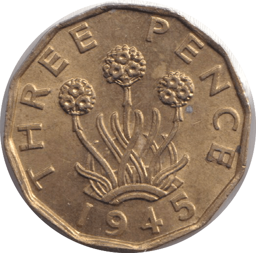 1945 THREEPENCE ( UNC ) - THREEPENCE - Cambridgeshire Coins