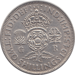 1945 TWO SHILLINGS ( AUNC ) - FLORIN - Cambridgeshire Coins