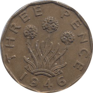 1946 BRASS THREEPENCE ( EF ) KD - THREEPENCE - Cambridgeshire Coins