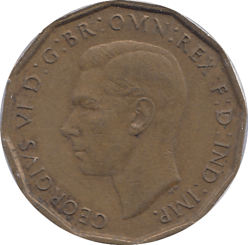 1946 BRASS THREEPENCE ( EF ) KD - THREEPENCE - Cambridgeshire Coins
