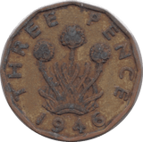 1946 BRASS THREEPENCE ( FAIR ) - THREEPENCE - Cambridgeshire Coins
