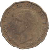 1946 BRASS THREEPENCE ( FINE ) - THREEPENCE - Cambridgeshire Coins