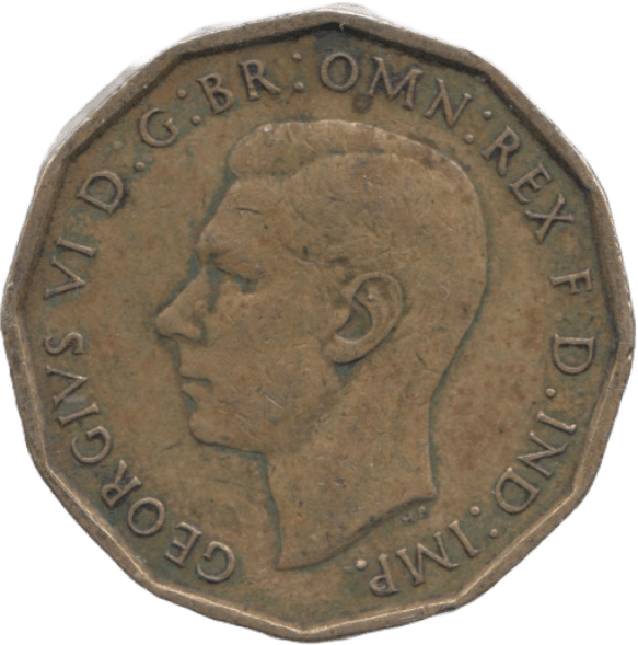 1946 BRASS THREEPENCE ( GF ) - THREEPENCE - Cambridgeshire Coins