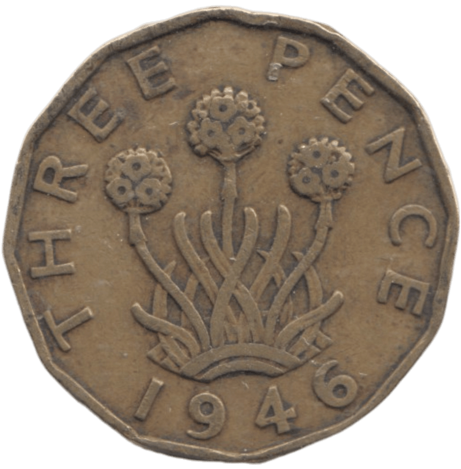 1946 BRASS THREEPENCE ( GF ) - THREEPENCE - Cambridgeshire Coins