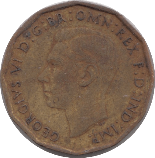 1946 BRASS THREEPENCE ( NF ) - THREEPENCE - Cambridgeshire Coins