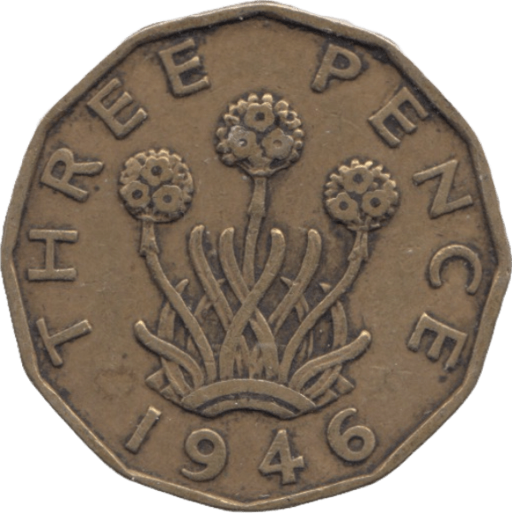 1946 BRASS THREEPENCE ( VF ) - THREEPENCE - Cambridgeshire Coins