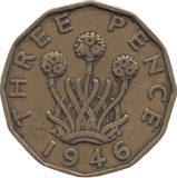 1946 BRASS THREEPENCE ( VF ) - THREEPENCE - Cambridgeshire Coins