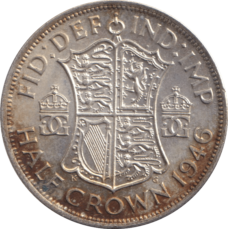 1946 HALF CROWN ( AUNC ) - HALF FARTHING - Cambridgeshire Coins