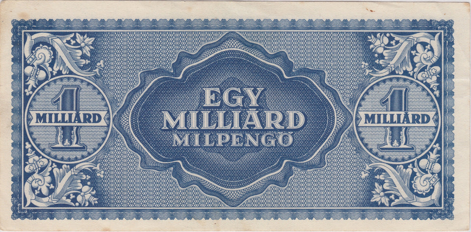 1946 MAGYAR NEMZETI BANK ONE BILLION PENGO BANKNOTE REF 106 - World Banknotes - Cambridgeshire Coins