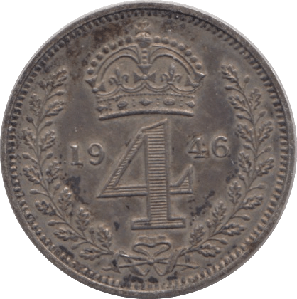 1946 MAUNDY FOURPENCE ( UNC ) - MAUNDY FOURPENCE - Cambridgeshire Coins
