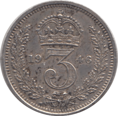 1946 MAUNDY THREEPENCE ( UNC ) - MAUNDY THREEPENCE - Cambridgeshire Coins