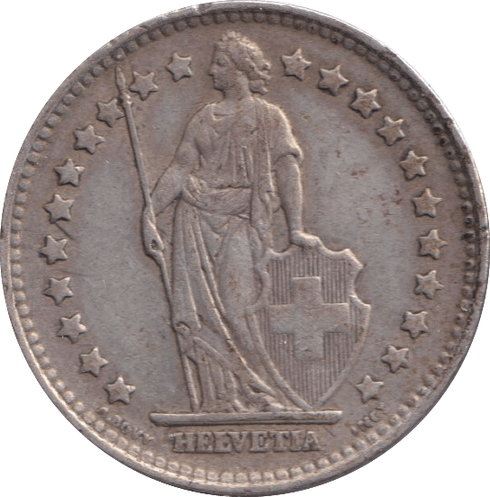 1946 SILVER ONE FRANC SWITZERLAND - SILVER WORLD COINS - Cambridgeshire Coins
