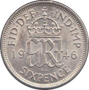 1946 SIXPENCE ( AUNC ) - SIXPENCE - Cambridgeshire Coins