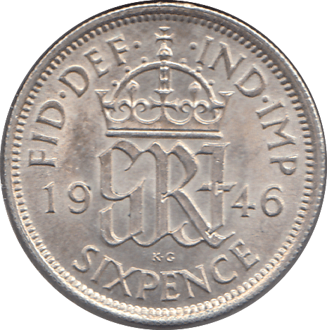 1946 SIXPENCE ( AUNC ) - SIXPENCE - Cambridgeshire Coins
