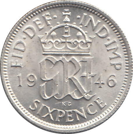 1946 SIXPENCE ( AUNC ) - WORLD COINS - Cambridgeshire Coins
