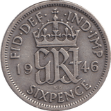 1946 SIXPENCE ( GF ) - SIXPENCE - Cambridgeshire Coins