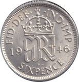 1946 SIXPENCE ( UNC ) - SIXPENCE - Cambridgeshire Coins