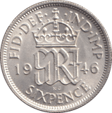 1946 SIXPENCE ( UNC ) - SIXPENCE - Cambridgeshire Coins