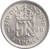 1946 SIXPENCE ( UNC ) - SIXPENCE - Cambridgeshire Coins